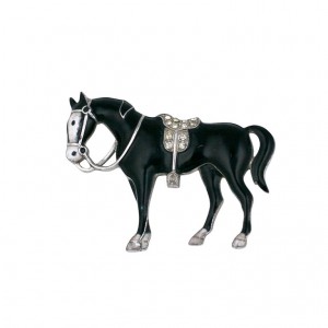 Deco Sterling Horse Brooch