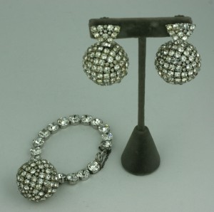 Schiaparelli Huge Pave Ball Earrings
