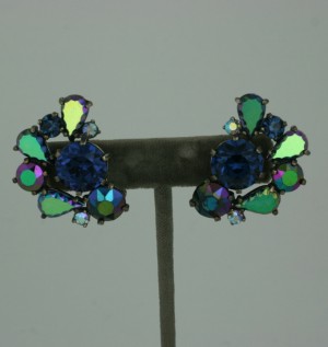 Schiaparelli Blue Aurora Earclips