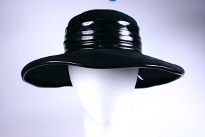 Chic Halston Wool Felt and Patent Hat