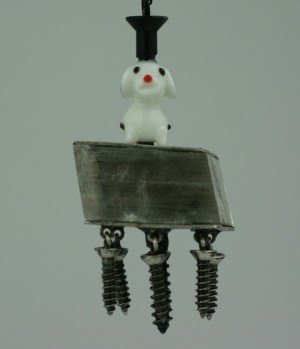 MWLC Screw Puppy Crystal Pendant