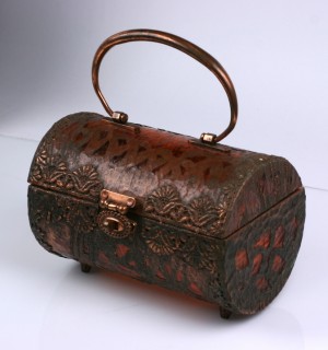 Walborg Unusual Copper Clad and Lucite Bag