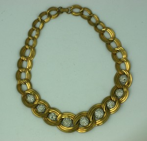 Deco Link Chain with Pave Spheres