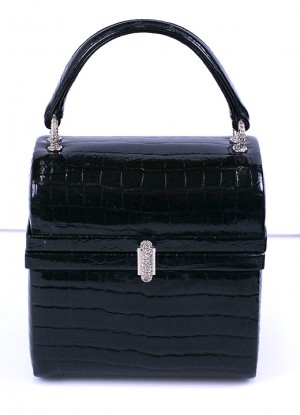 Martha Alligator and Pave Mini Box Bag
