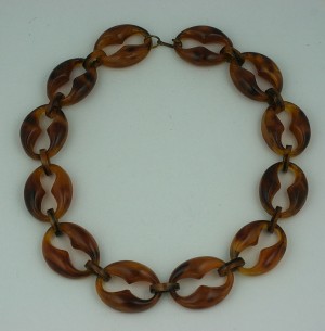 Wonderful 19th Century Hand Carved Tortoise Link Chain