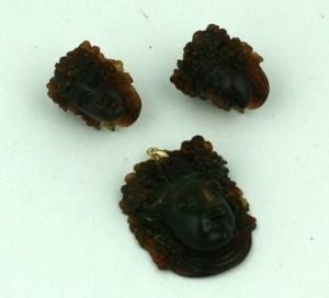 Exquisite Hand Carved Victorian Tortoise Suite