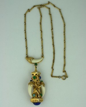 Faux Ivory Tusk Pendant