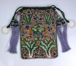 Edwardian Bok Choy Embroidered Pouch