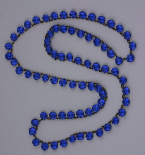 Art Deco Sapphire Crystal Long Necklace