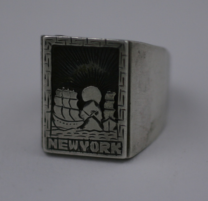 Art Deco “New York” Ring