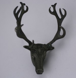 19th Century Silver Elk Brooch