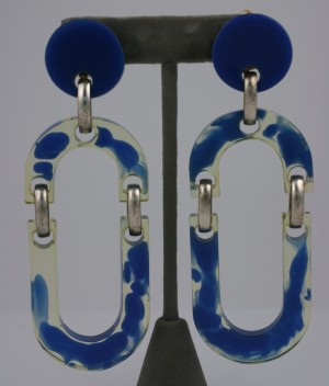 Italian Space Age Long Lucite Earrings