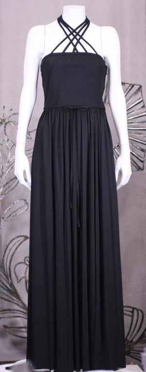 Donald Brooks Black Jersey Gown