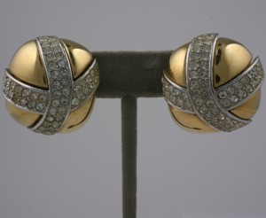 Givenchy Pave Patterned Earclips