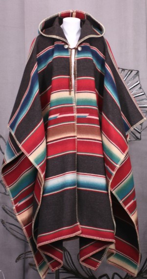 Ralph Lauren Hooded Serape Blanket Cape