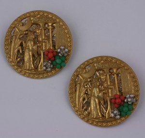 Miriam Haskell Chinoiserie Brooches