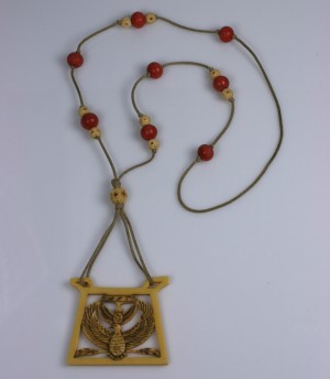 Art Deco Egyptian Revival Pendant Necklace