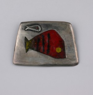 Betty Cooke Modernist Minnow Brooch