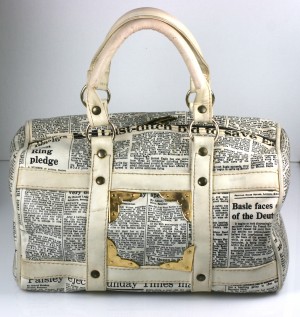 Mod English Newsprint Satchel