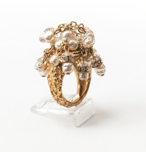 Miriam Haskell Pearl Cascade Ring