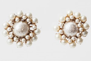 Miriam Haskell Freshwater Pearl Earclips