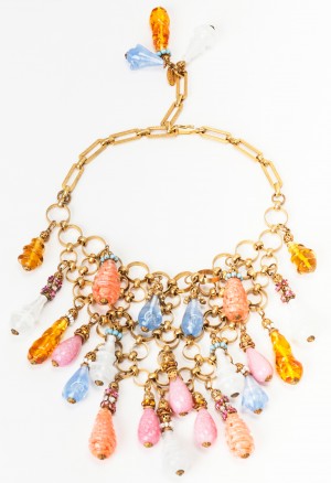 Impressive Miriam Haskell Venetian Glass Bib