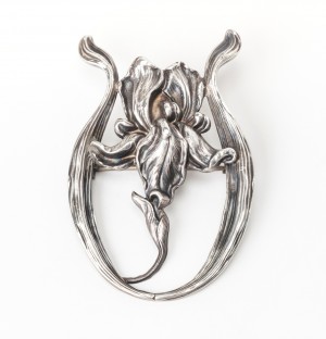 Oversized Kerr Sterling Lily Brooch