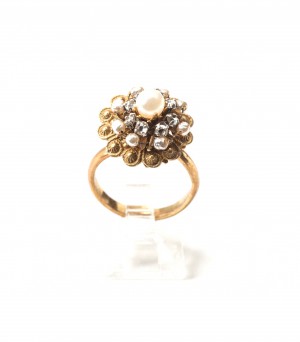 Miriam Haskell Flowerhead Cocktail Ring